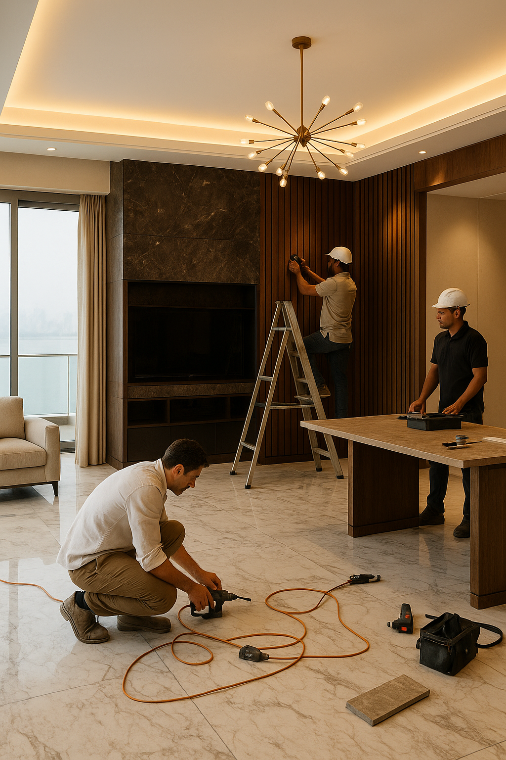 Behind-the-scenes of Marine Drive penthouse